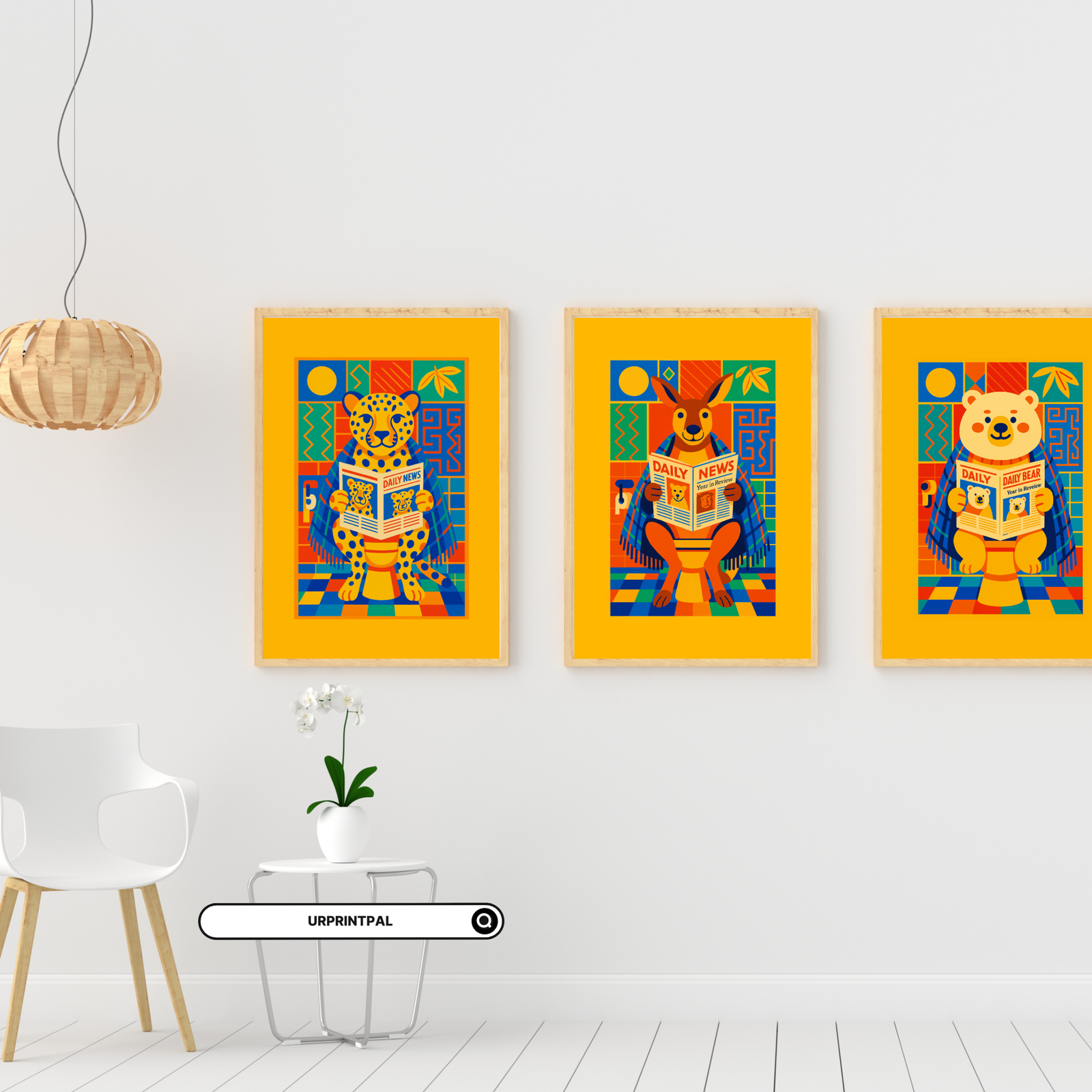 Funny Animal Bathroom Art