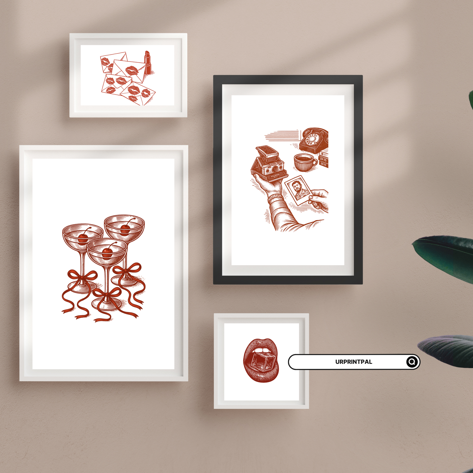Flirty Red Wall Art Set