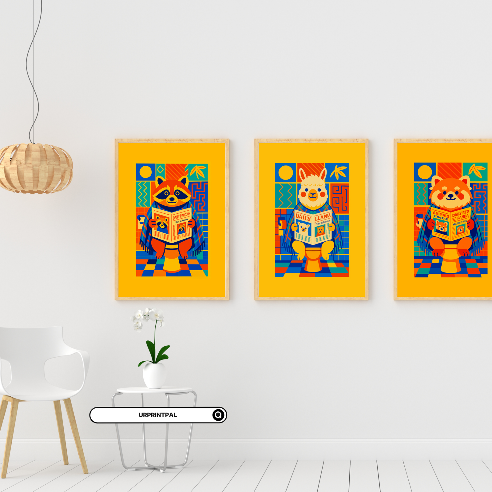 Llama, Red Panda & Hippo Prints