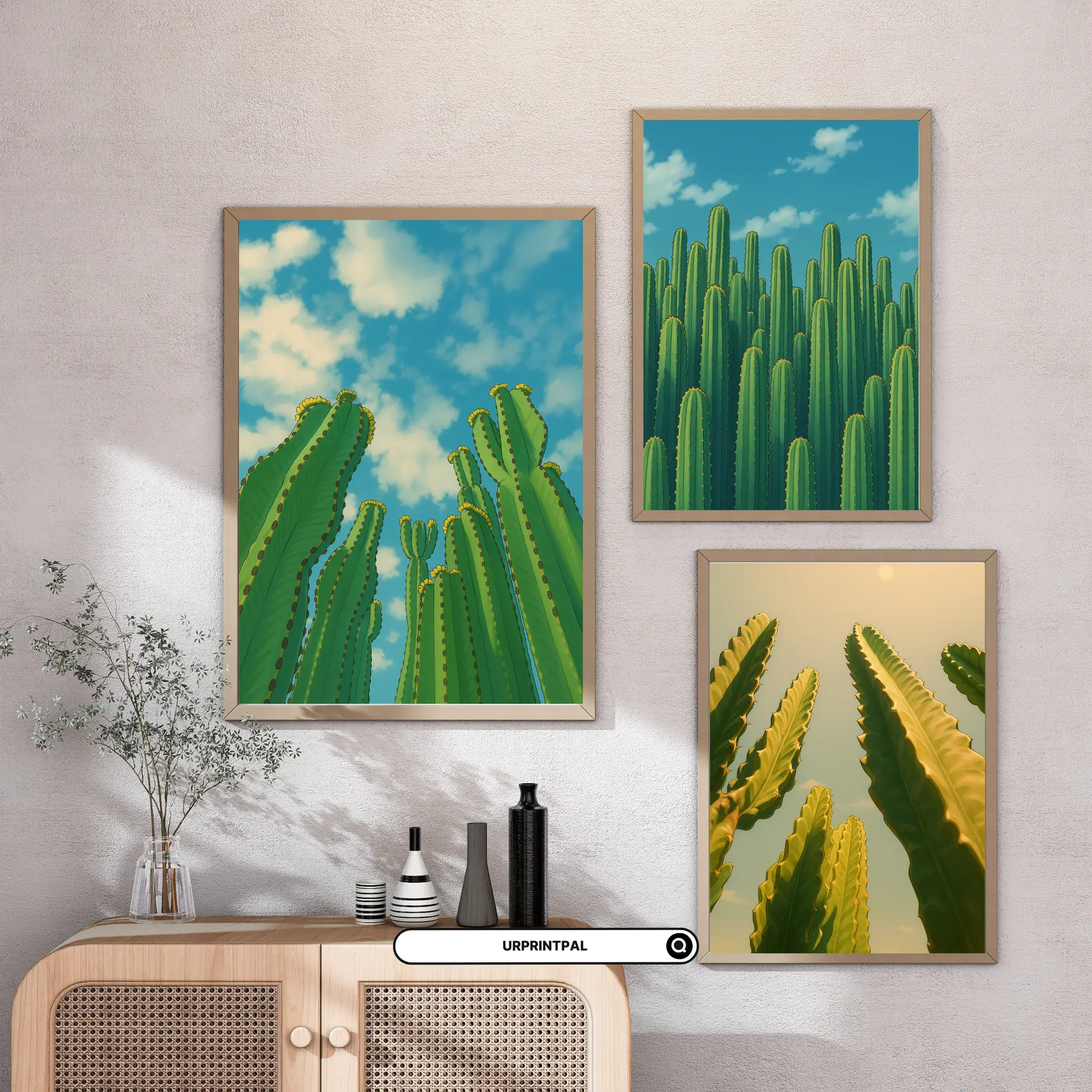 Modern Green Leaf Wall Art Prints - Image 2