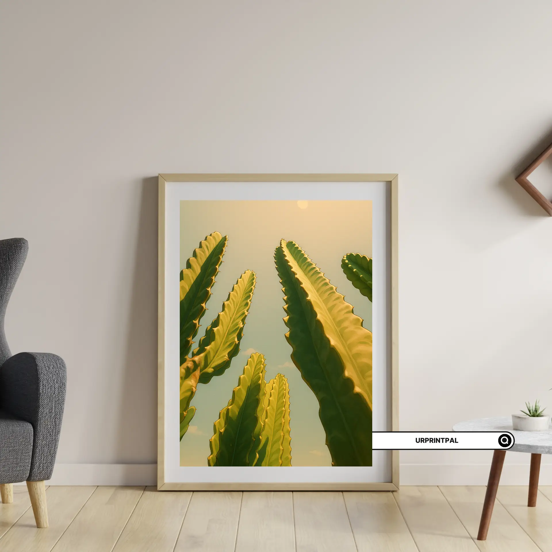 Modern Green Leaf Wall Art Prints - Image 3