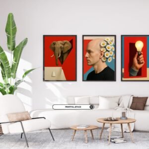 Bold & Witty Surreal Wall Art Set